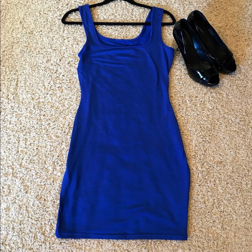 Royal Blue Simple Dress Medium